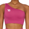 The Better One Shoulder Sports Bra - TheBetterGirl TheBetterGirl Small / Fusha Sports Bra TheBetterGirl